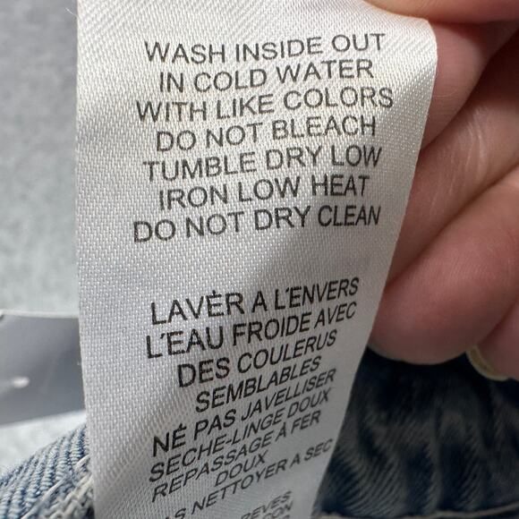 Good American Good Standard Barrel Jeans 14 Indigo High-Rise Wide Tapered Cuffed - Picture 8 of 13